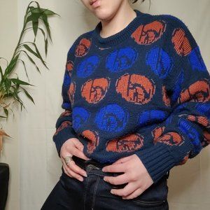 Unique Circle Design Sweater